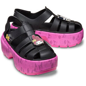 Crocs x Hello Kitty My Melody Kuromi Platform Sandals Size 8 Womens 210104-100